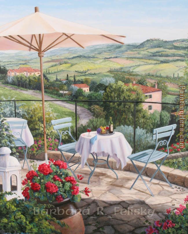 Balcony Overlooking Vineyards